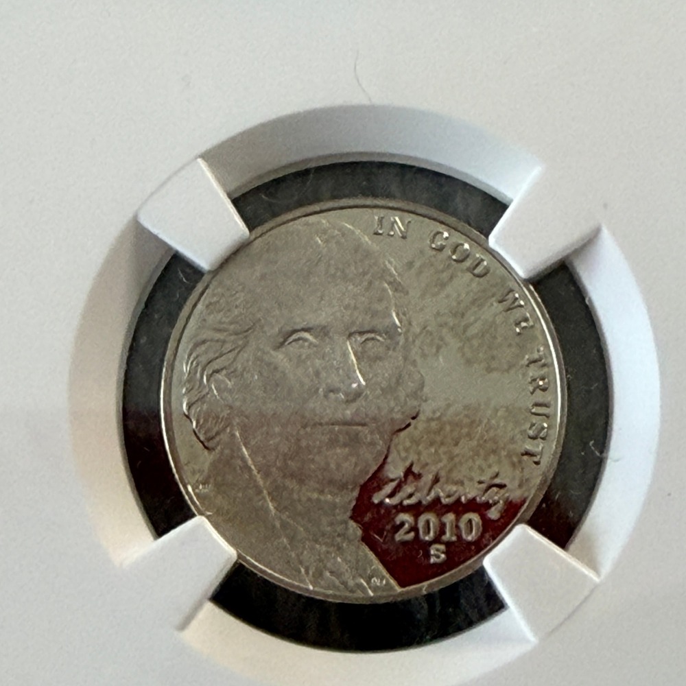 2010 S Jefferson Nickel 5C NGC PF 69 Ultra Cameo Proof US Coin Flag Label - Picture 2 of 5